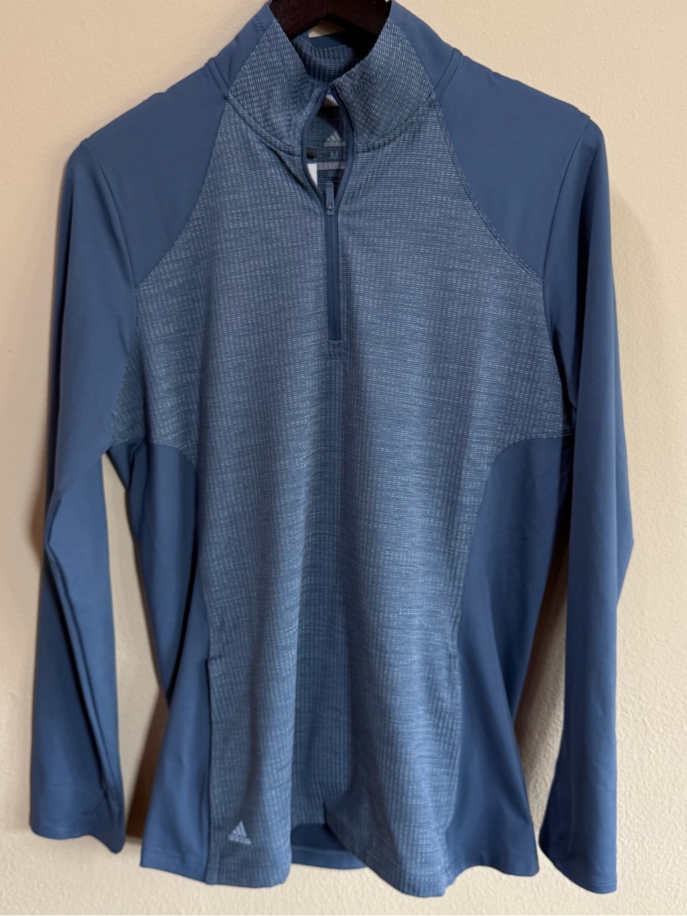 adidas Men’s Slate Blue Half-Zip Athletic Pullover